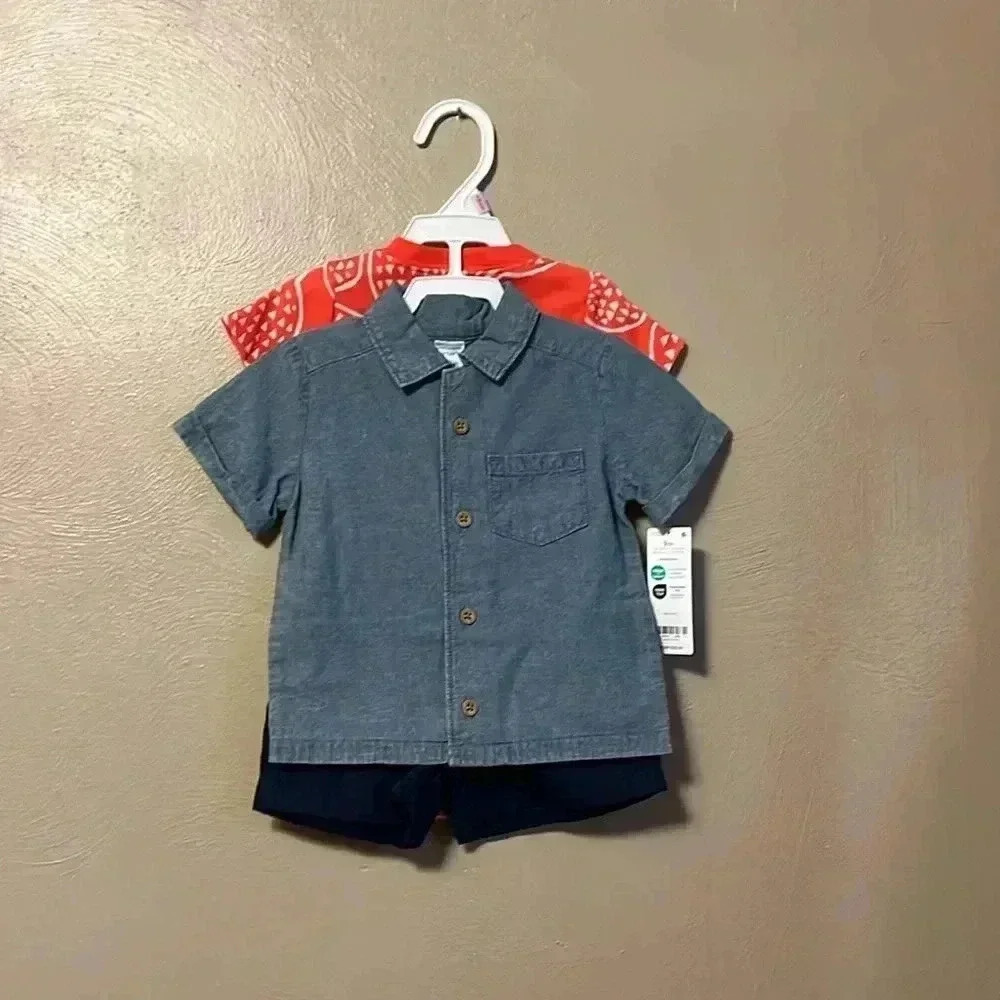 Carter’s 3 piece short set 9 months boy